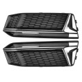 1 пара сотовая передняя решетка решетки бампера противотуманная фара для Audi A4 B9 S-Line S4 2016-2018