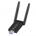 1300 Мбит / с USB3.0 WiFi адаптер 802.11ac Dual Стандарты 2 * 5dBi Антенна Беспроводная сетевая карта WiFi Dongle Transmitter Приемник
