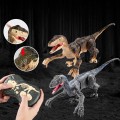 2.4G 5CH RC Raptors Velociraptor Dinosaur Electric Walking Simulation Animal Дистанционное Управление Модель юрского динобота со звуком и подсветкой, игрушка для детей, п