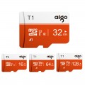 Aigo T1 высокоскоростной 16GB 32 ГБ 64GB 128 ГБ класс 10 SD / TF карта памяти Flash привод с адаптером карты для iPhone 12 Смартфон планшетный переключатель д
