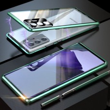 Магнитный флип Bakeey Двусторонний с защитой Объектив Закаленное стекло 9H Металлическая защита всего тела Чехол для Samsung Galaxy Note 20 Ultra / Note 20 U