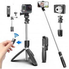 Bakeey L02 Bluetooth Wireless Selfie Палка Все в One Штатив Складные моноподы Освещение Дистанционное Управление для смартфонов и спортивных экшн-камер